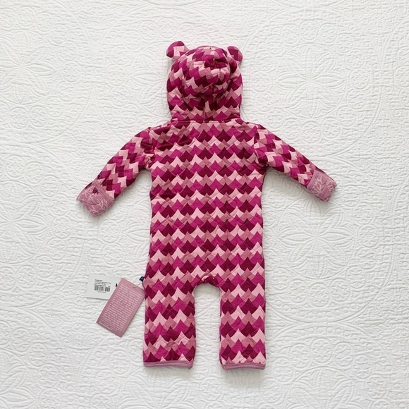 NWT Kickee Pants Print Quilted Hoodie Coverall with Sherpa-Lined Hood - Picture 2 of 6